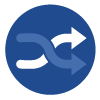 Intertwined arrows icon
